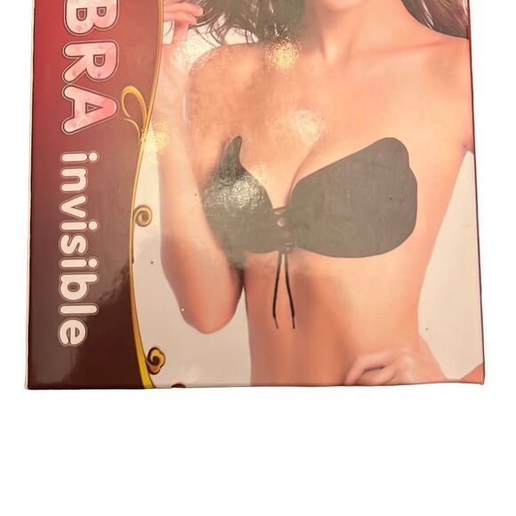 Lnabna Adhesive Invisible Strapless Bras (2) NIB C Cup Tan & Black - Picture 2 of 6